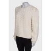Knitted milky sweater with tag