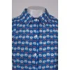 Blue printed silk shirt