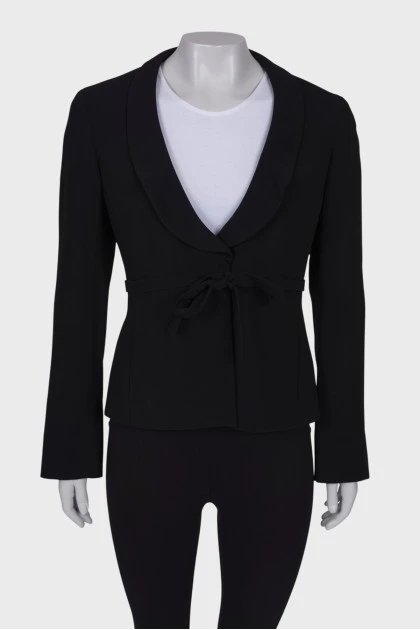 Black jacket with ties