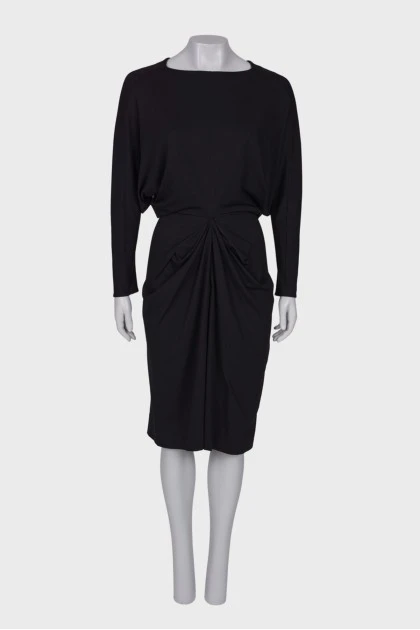 Black dress with batwing sleeves