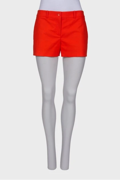 Bright orange low rise shorts
