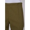 Green patterned straight trousers