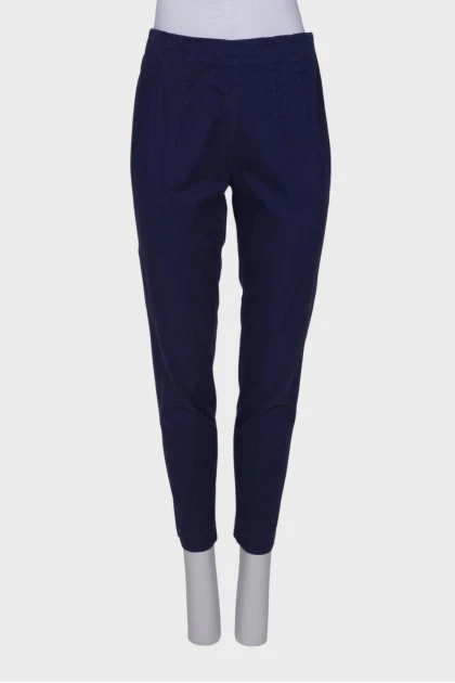 Navy blue trousers
