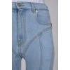 Jeans with raised seam