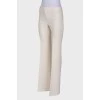 White silk trousers