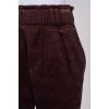 Velor trousers with pockets
