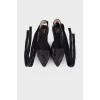 Pointed toe textile shoes