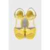 Yellow patent sandals