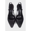 Wicker black shoes