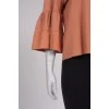Peach blouse with wide sleeves