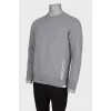 Men's gray sweatshirt with pockets