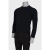 Men's plain black sweater