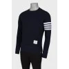 Men's sweatshirt with stripes on the sleeve