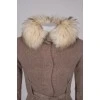Cashmere cardigan with fur