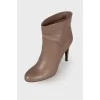 Light brown leather ankle boots