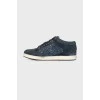 Navy sneakers with sequins