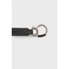 Leather belt with carabiner