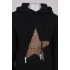 Long embroidered hoodie