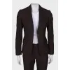 Classic dark brown suit