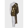Metallic silk dress