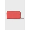 Red embossed wallet