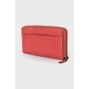 Red embossed wallet
