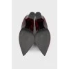Maroon patent leather shoes