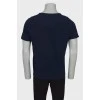 Men's blue printed T-shirt