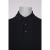 Men's black and blue polo jumper