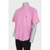 Men's pink short sleeve shirt