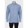Men's blue checked shirt