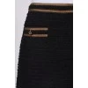 Tweed black skirt with pockets