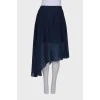 Navy blue asymmetric hem skirt