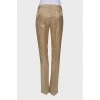Golden linen trousers