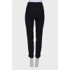 Straight fit wool trousers