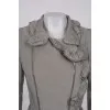 Jacket decorated with silver hardware