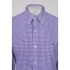 Purple check shirt