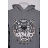 Gray embroidered hoodie