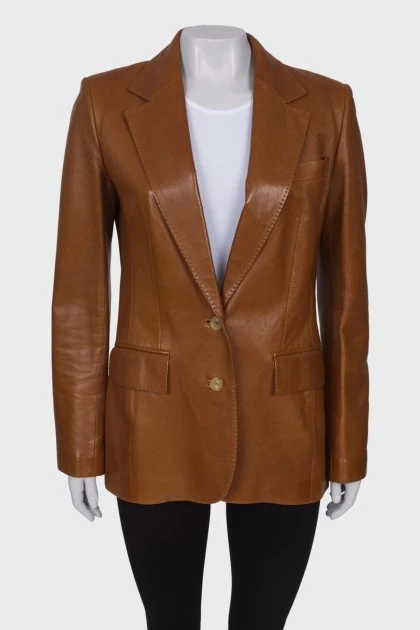Light brown leather jacket