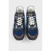 Men's black and blue sneakers