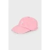 Pink cap with tag