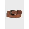 Engraved leather belt