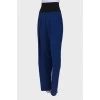 Blue high waist trousers