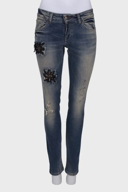 Decorated jeans
