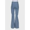 High waisted blue trousers