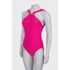Pink one piece swimsuit