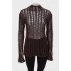 Knitted elongated sweater