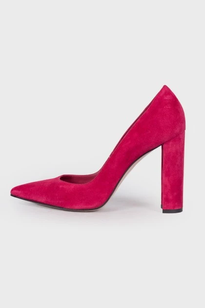 Raspberry suede shoes