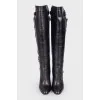 Fringed leather boots