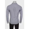 Men's gray shirt with embroidery on the chest